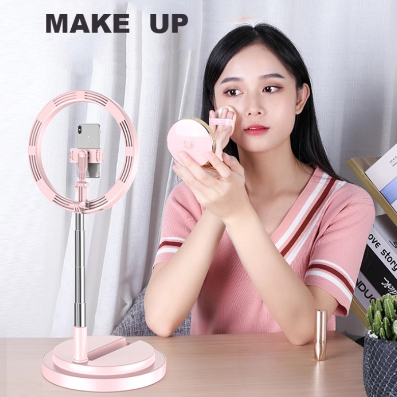 LED Ring Light With Cell Phone Holder for Live 8