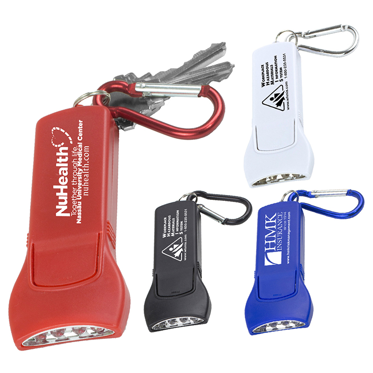 "Beamer" 4 LED Keyholder Keylite with Carabiner Clip (Photoimage Full Color)