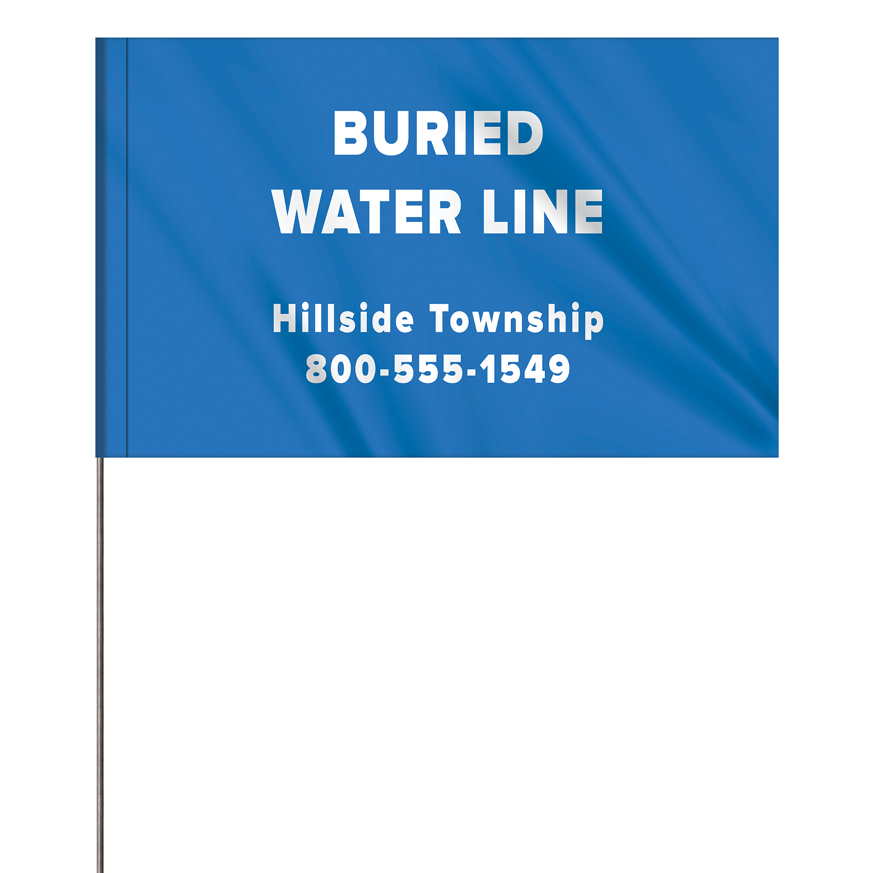 1-Color 5" x 8" Custom Vinyl Marking Flag with 36" Wire 23