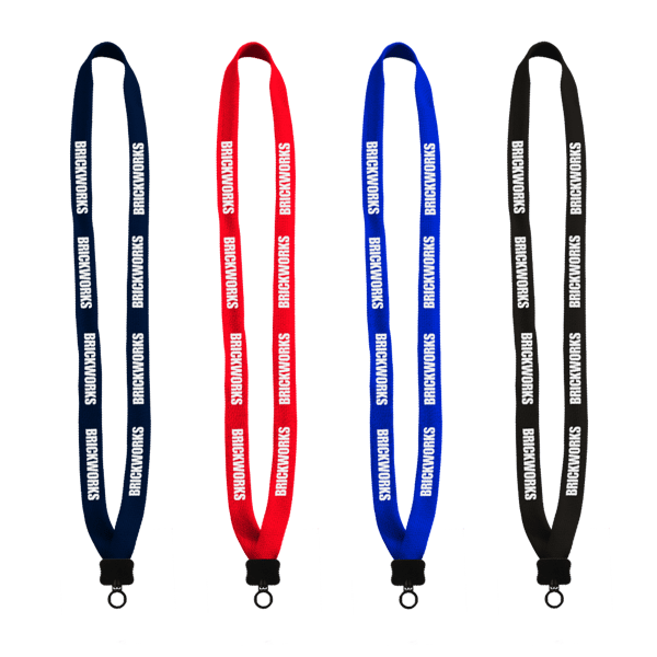 5/8" Polyester Lanyard with Plastic Clamshell & O-Ring 22