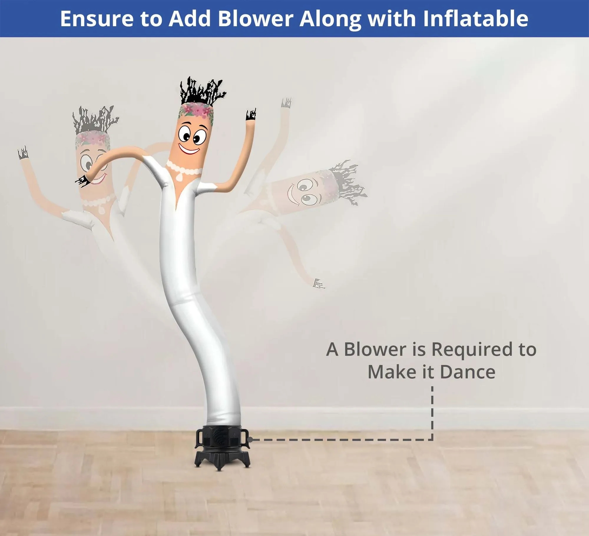 Bride Inflatable Tube Man Character with Blower. 1