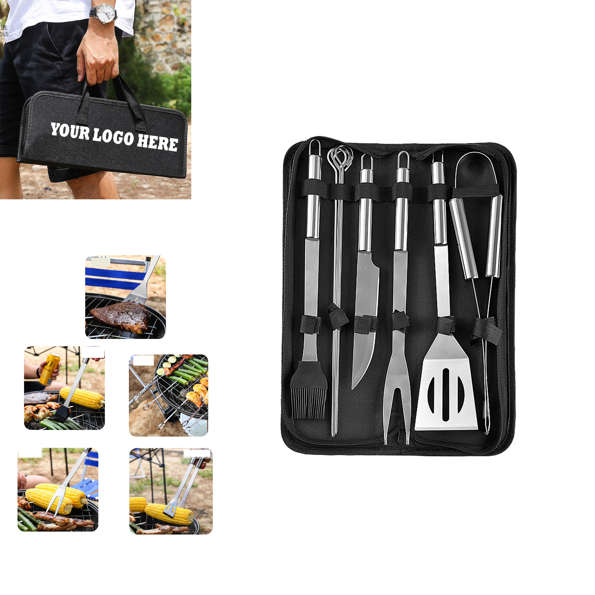 9 piece Stainless Steel Grill Utensils Set MOQ20 3