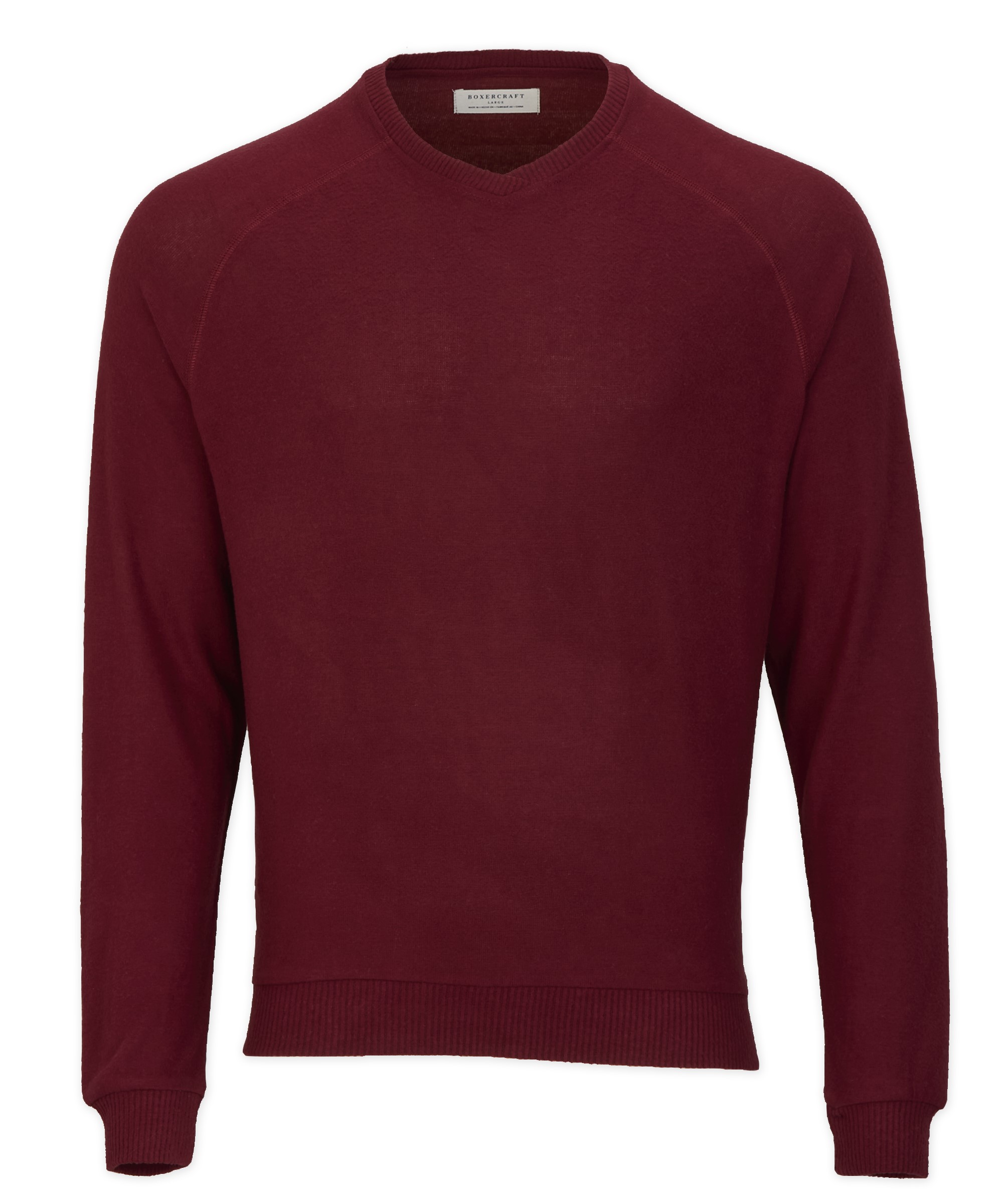 BOXERCRAFT MEN'S CUDDLE V-NECK SWEATER 4