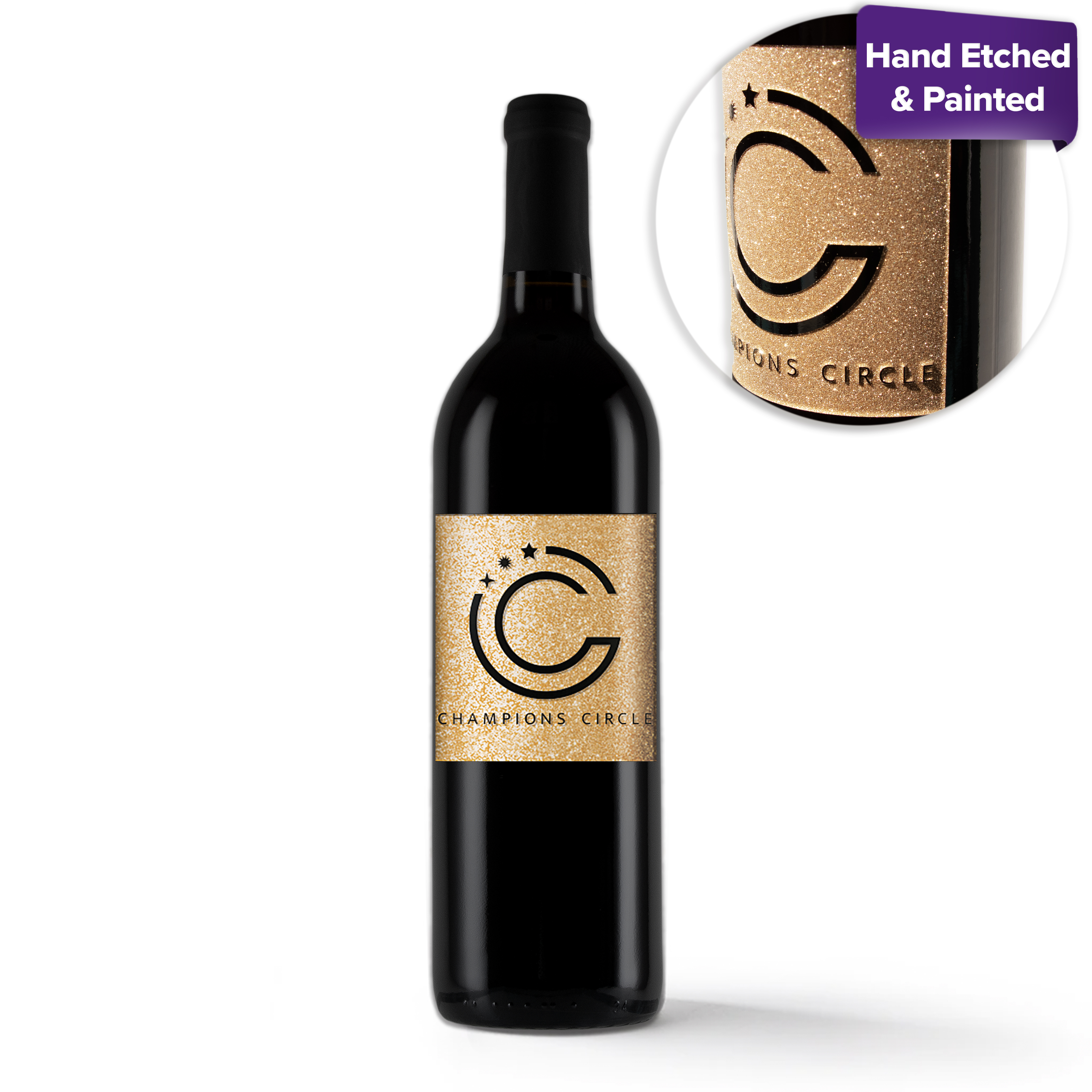Etched Cabernet Sauvignon Red Wine Bottle 3