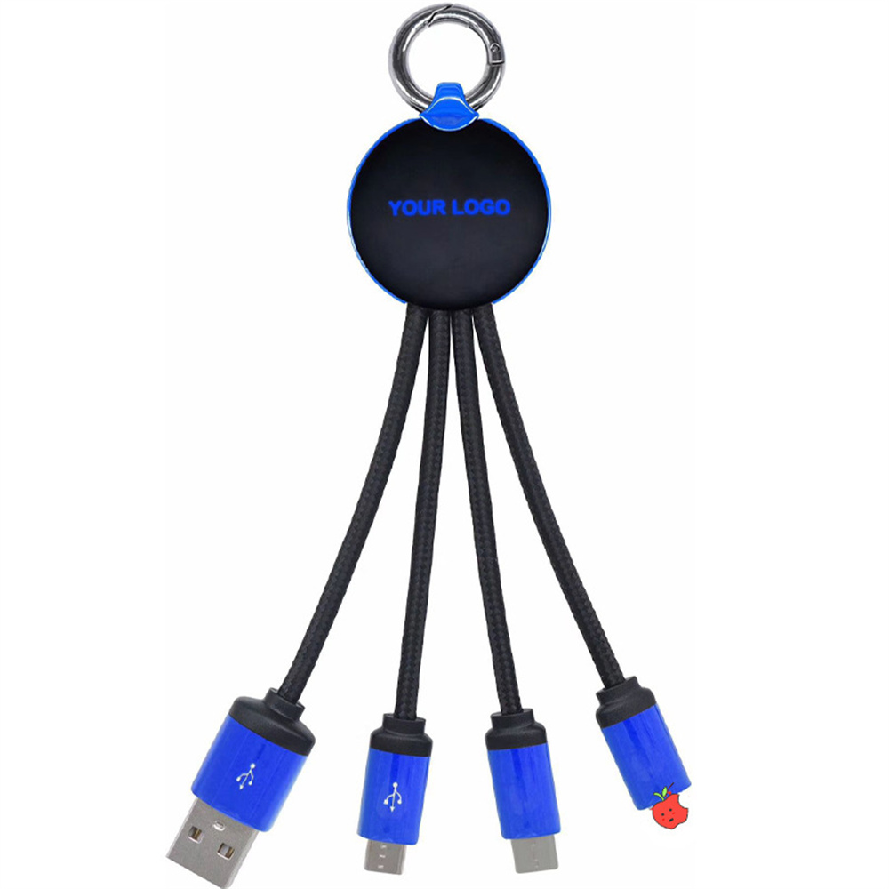 3 in 1 Charging Cable with Keychain 5
