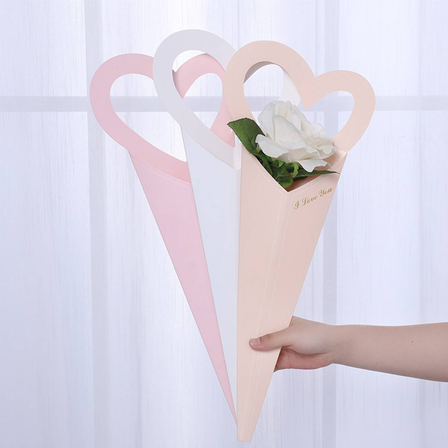 Wedding Flower Wrapping Paper Heart Box Gift Bag 4