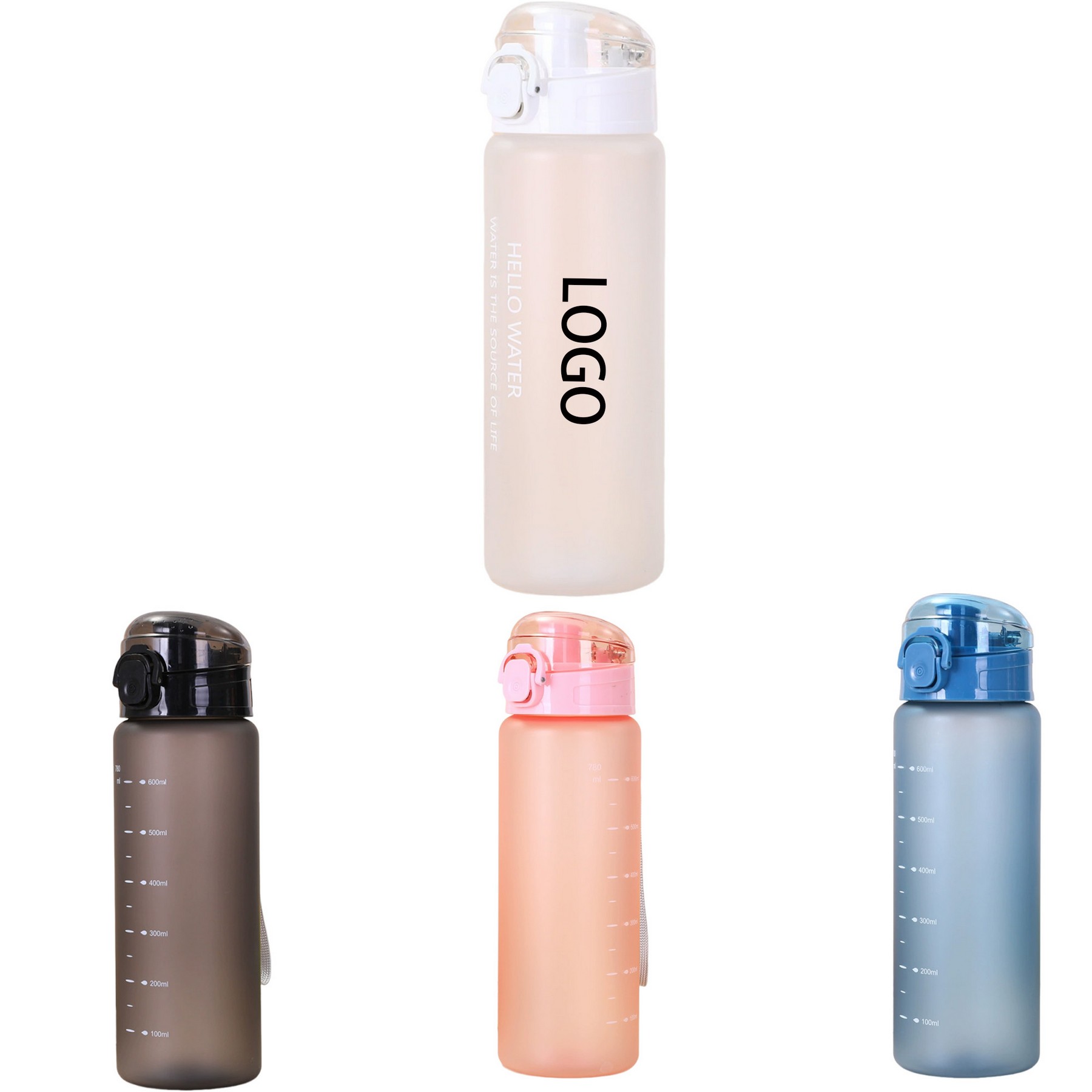 Graduated Sport Plastic Bottle