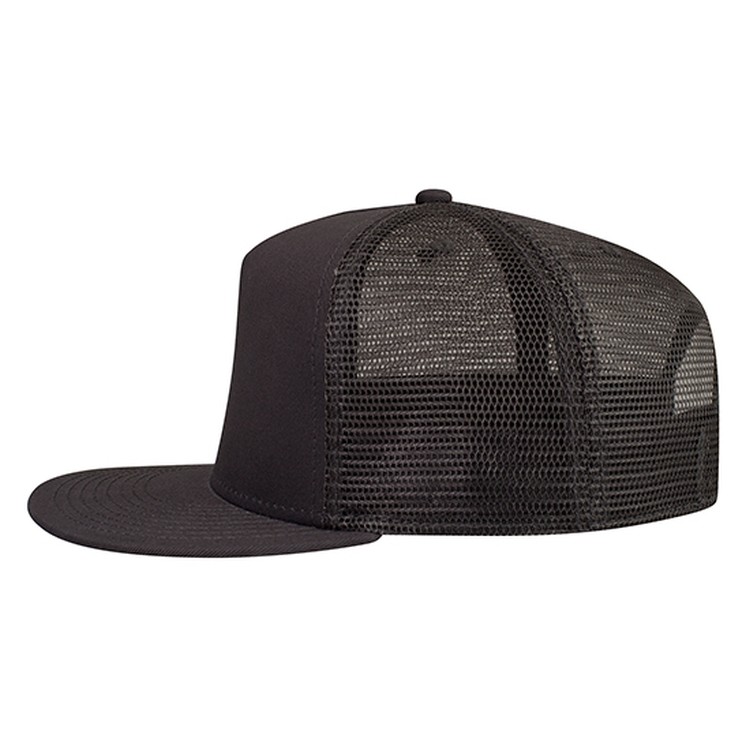 OTTO CAP® OTTO SNAP 5 Panel Pro Style Mesh Back Trucker Snapback Hat 12