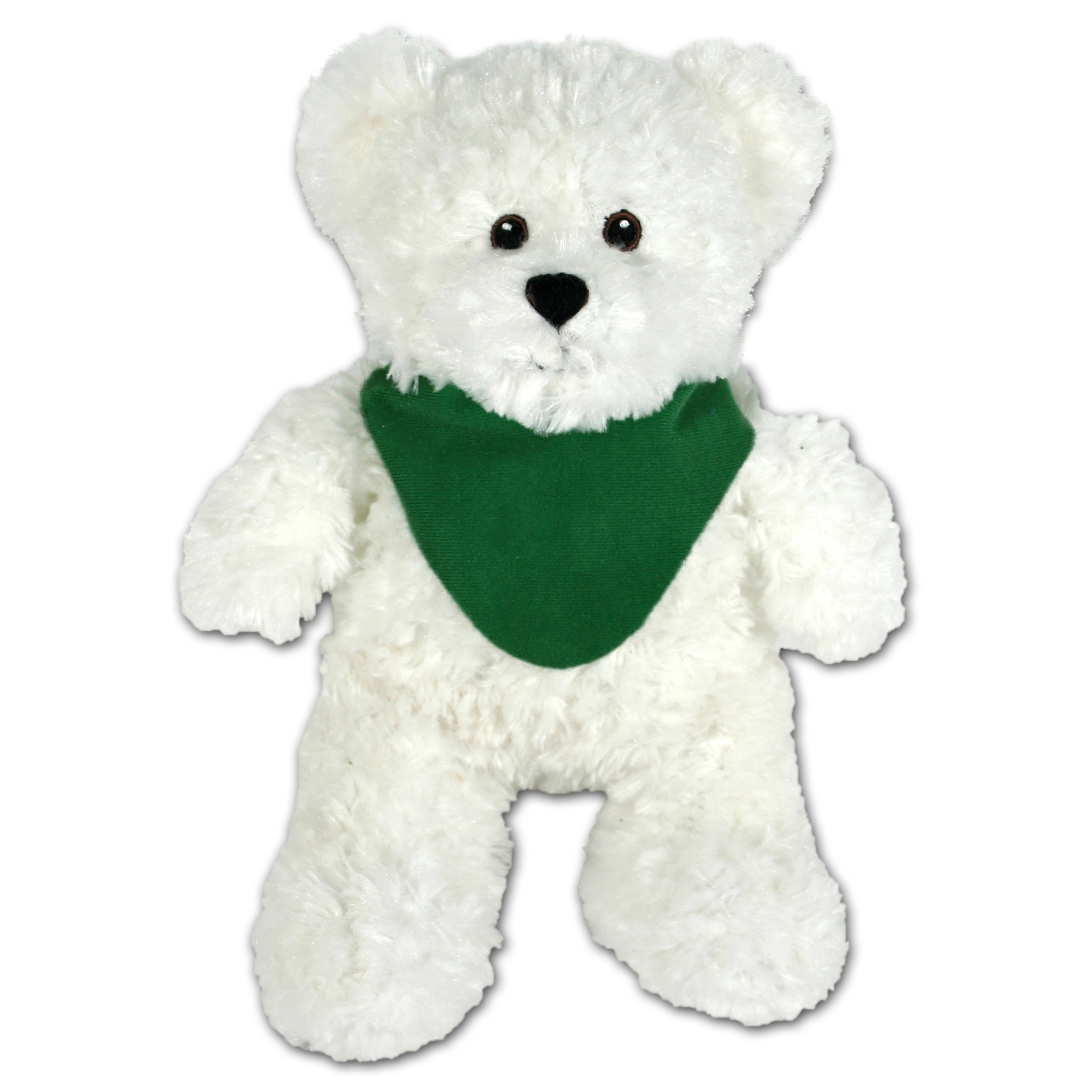 12" White Bear with Embroidered Eyes 6