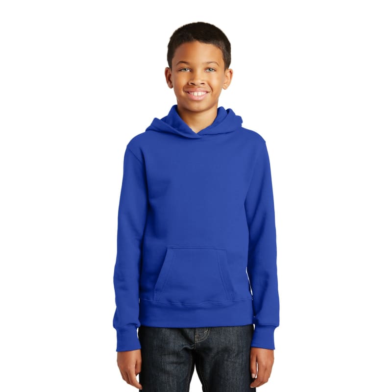 Port & Company Youth Fan Favorite Fleece Pullover Hooded Sweatshirt. 3