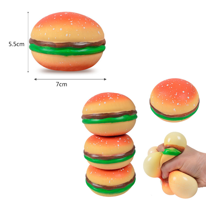 Hamburger Shaped Polyurethane Stress Reliever 1