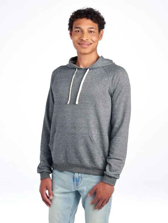 JERZEES Snow Heather Ring-Spun Unisex Raglan Hood, custom hoodie or sweatshirt with logo imprint 2