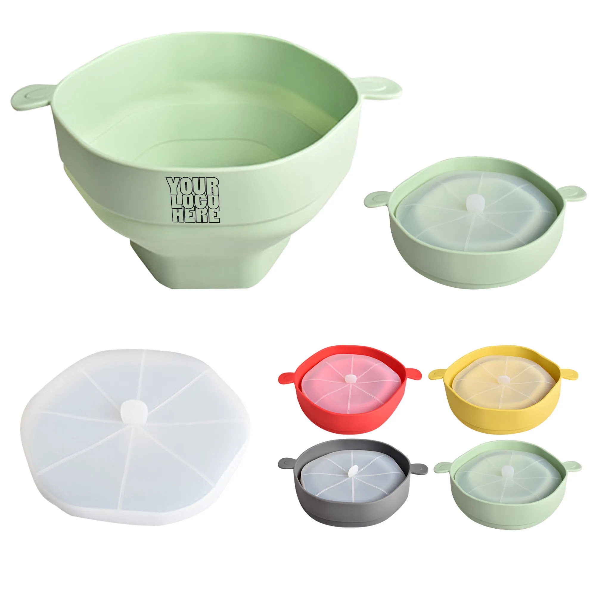 Silicone Microwave Popcorn Bucket With Lid
