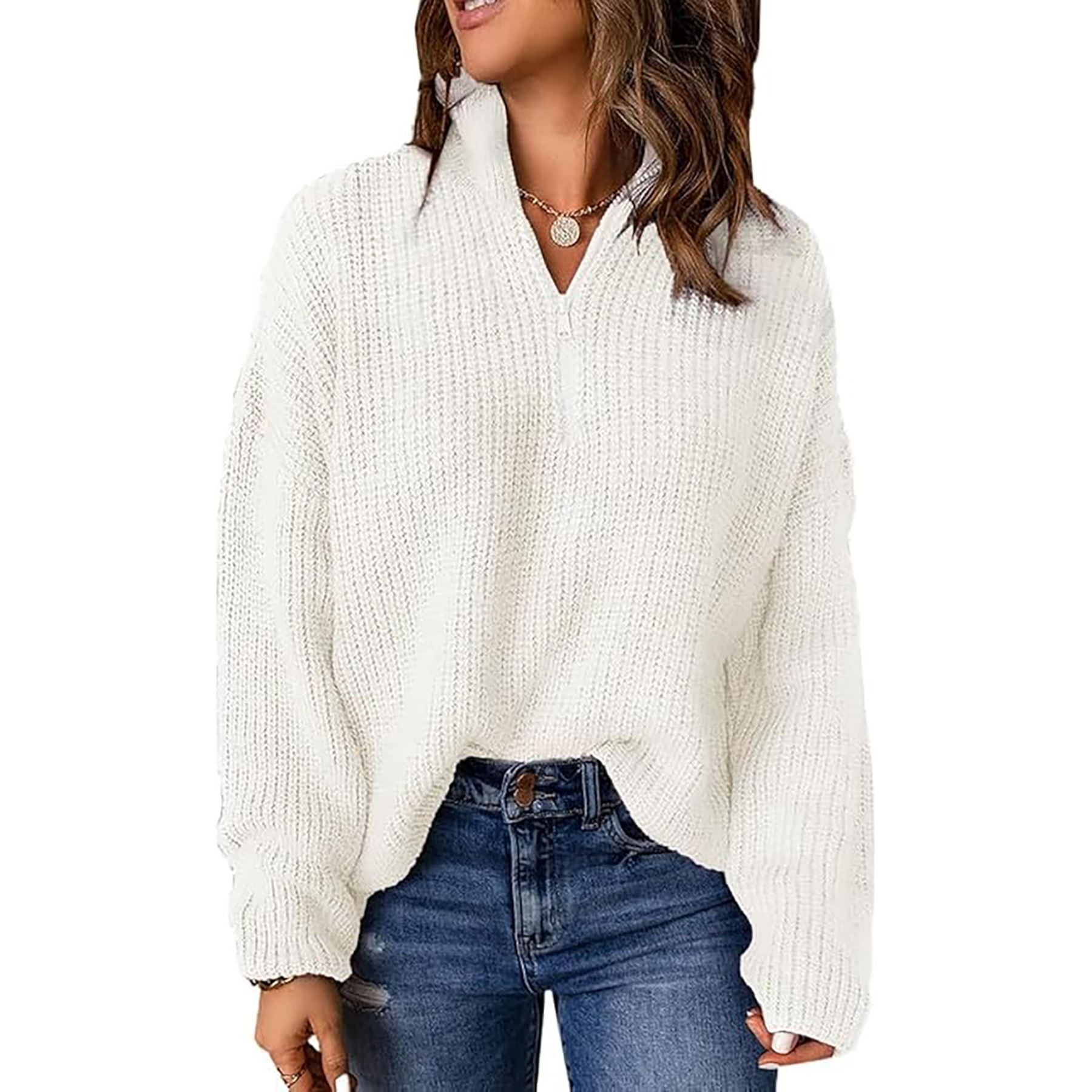 Women's 1/4 Zip Pullover Sweater 6