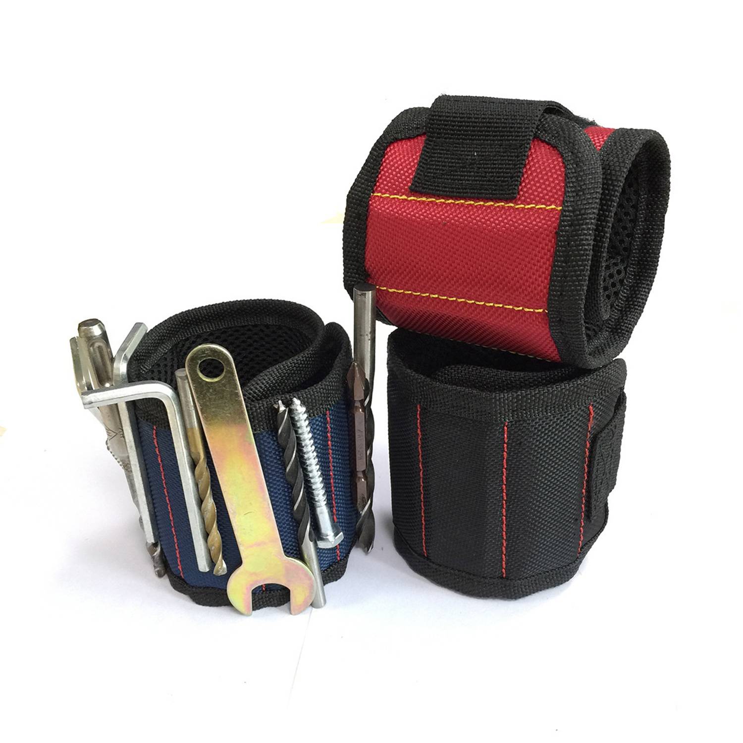 Strong Magnetic Wristband with 2 Pockets 2