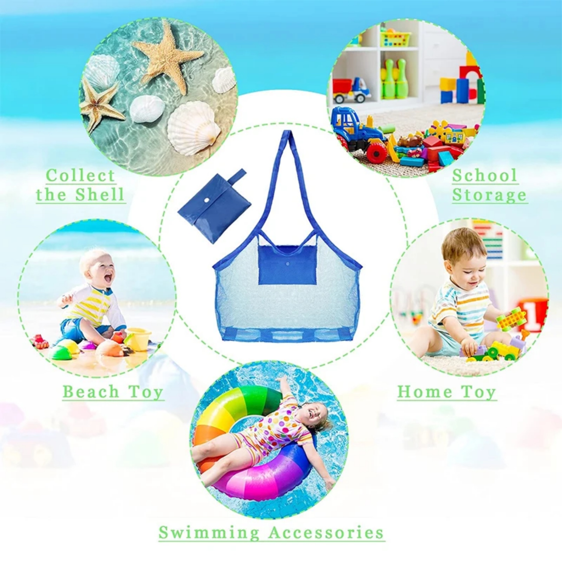 Extra Large Mesh Beach Bag 8