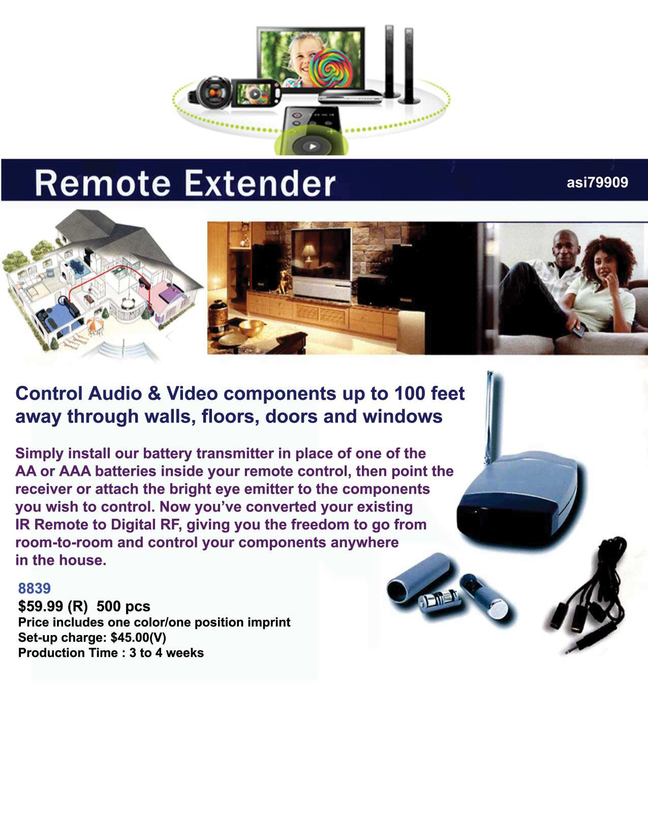 Remote Control Extender, control audio & video components 2