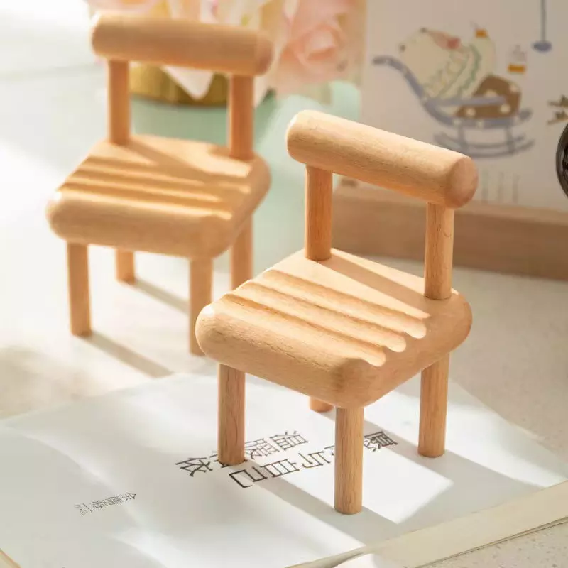 Mini Wooden Chair Phone Holder 4