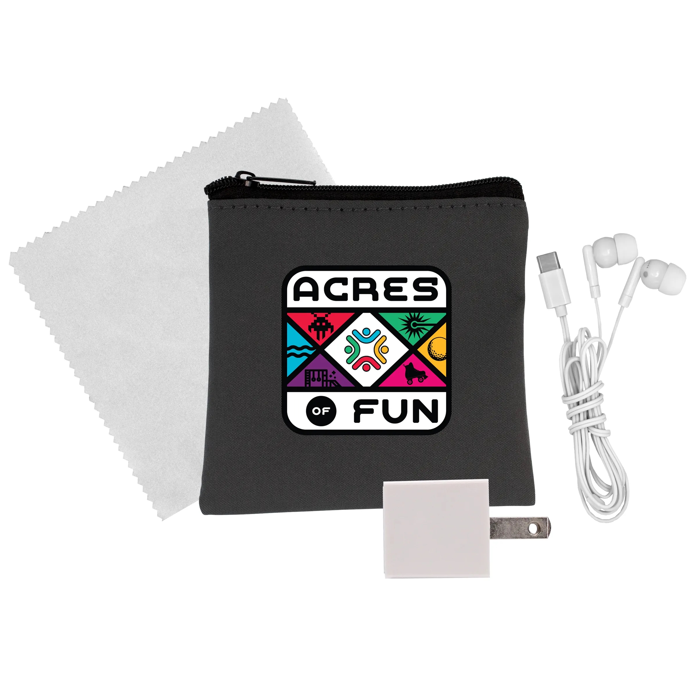 Exec Wall, Cloth & Type C Earbud Set 5