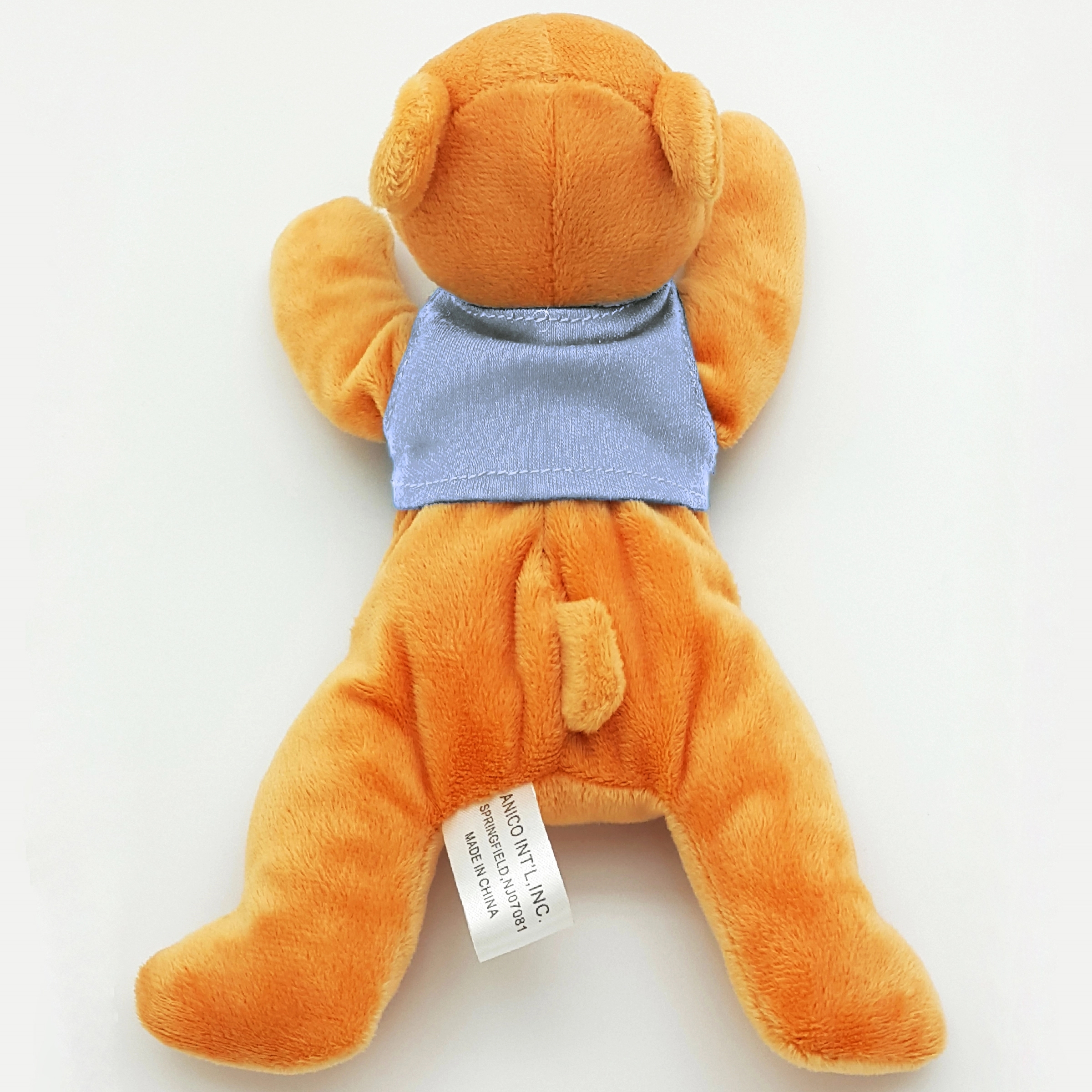 8" Laying Down Beanie Light Brown Bear 14