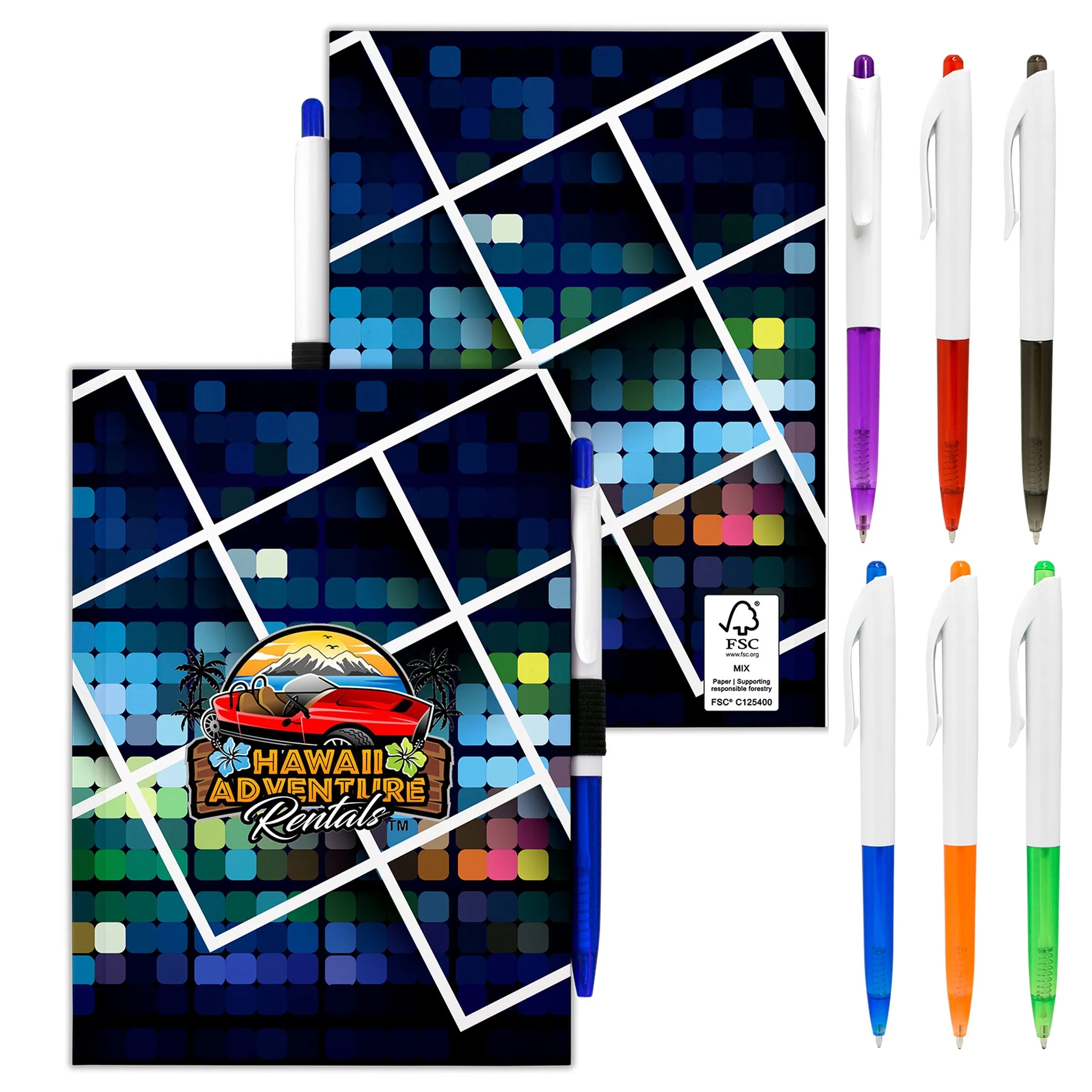 5" X 7" Perfect Paper Cover Notebook with Pen