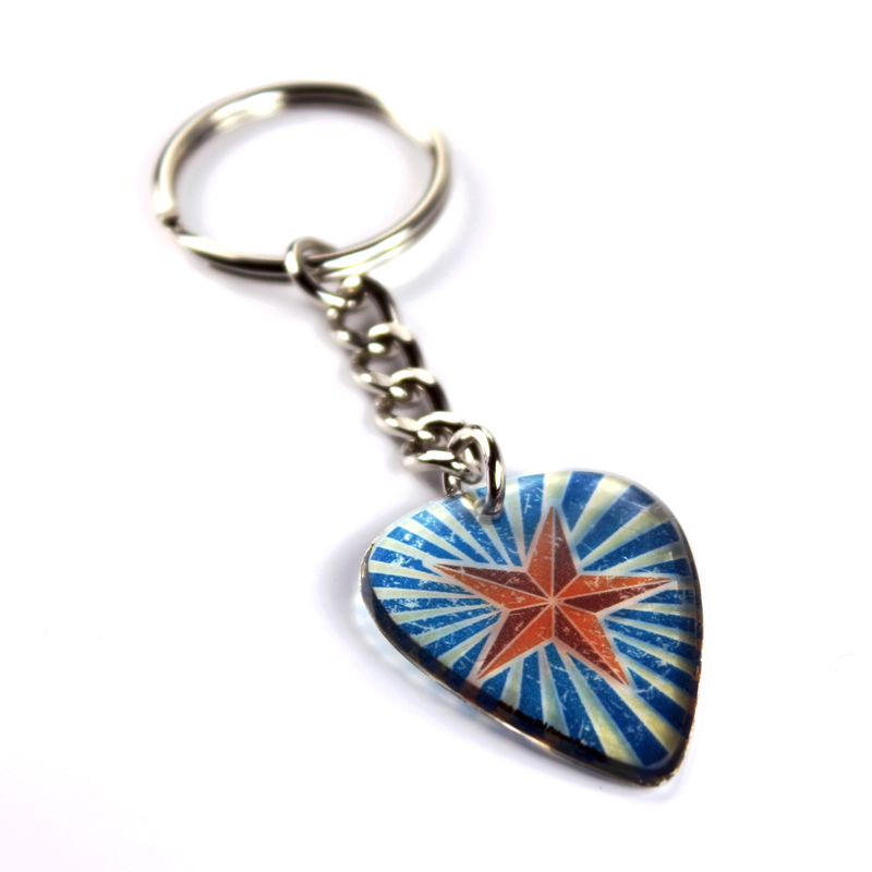 Guitar Pick / Plectrum, Standard Size Pick on Key Chain 3