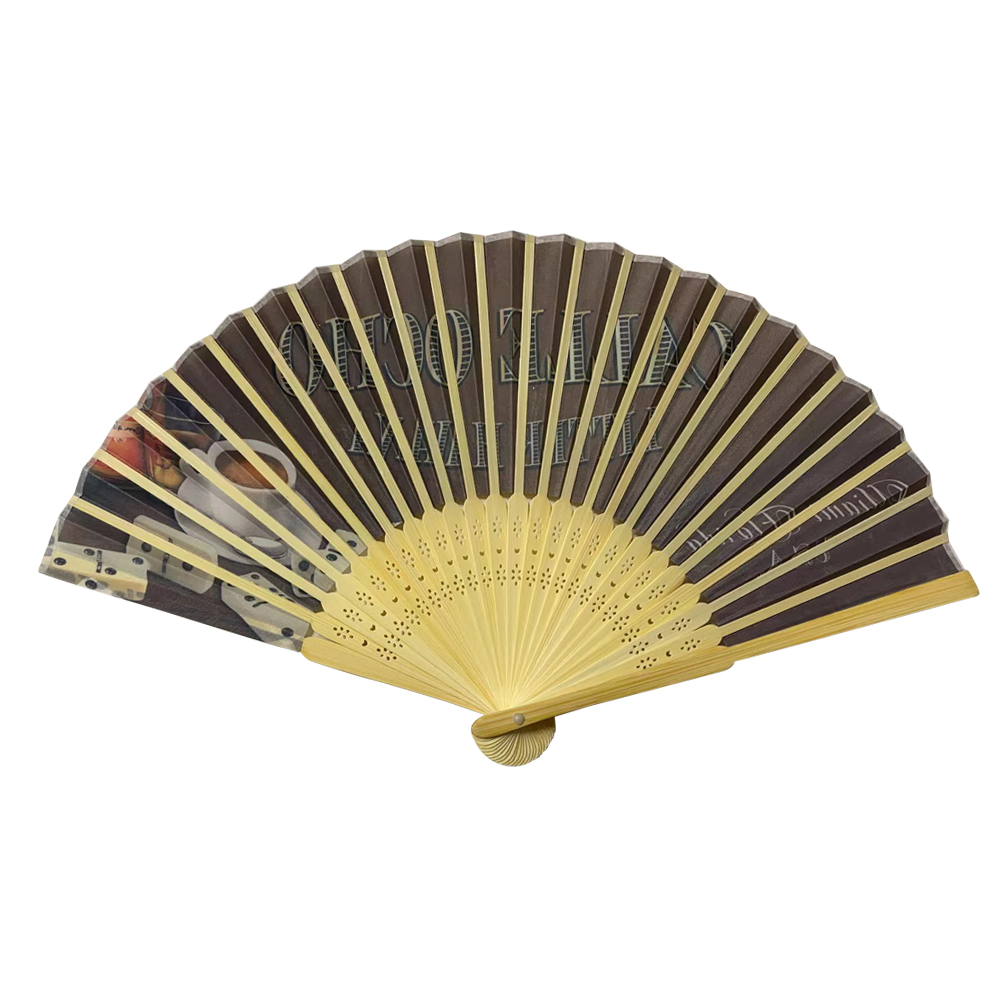 Bamboo Cloth Face Hand Fan 5