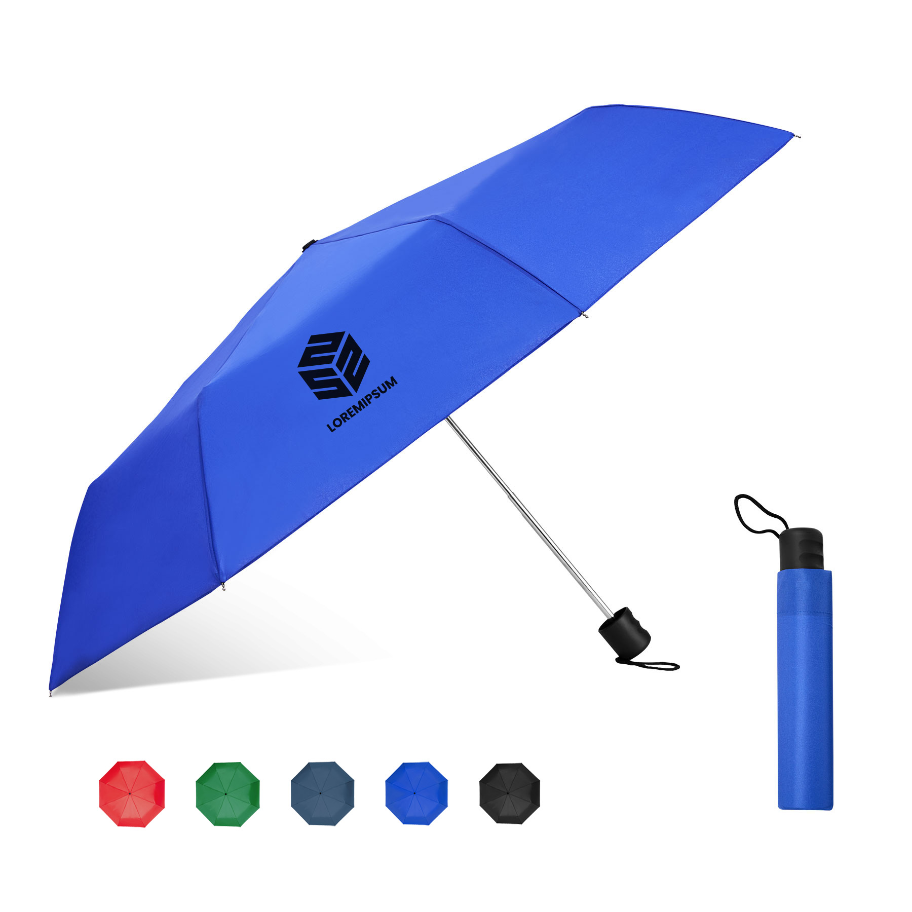 42" Arc Manual Open Compact Folding Umbrella 8