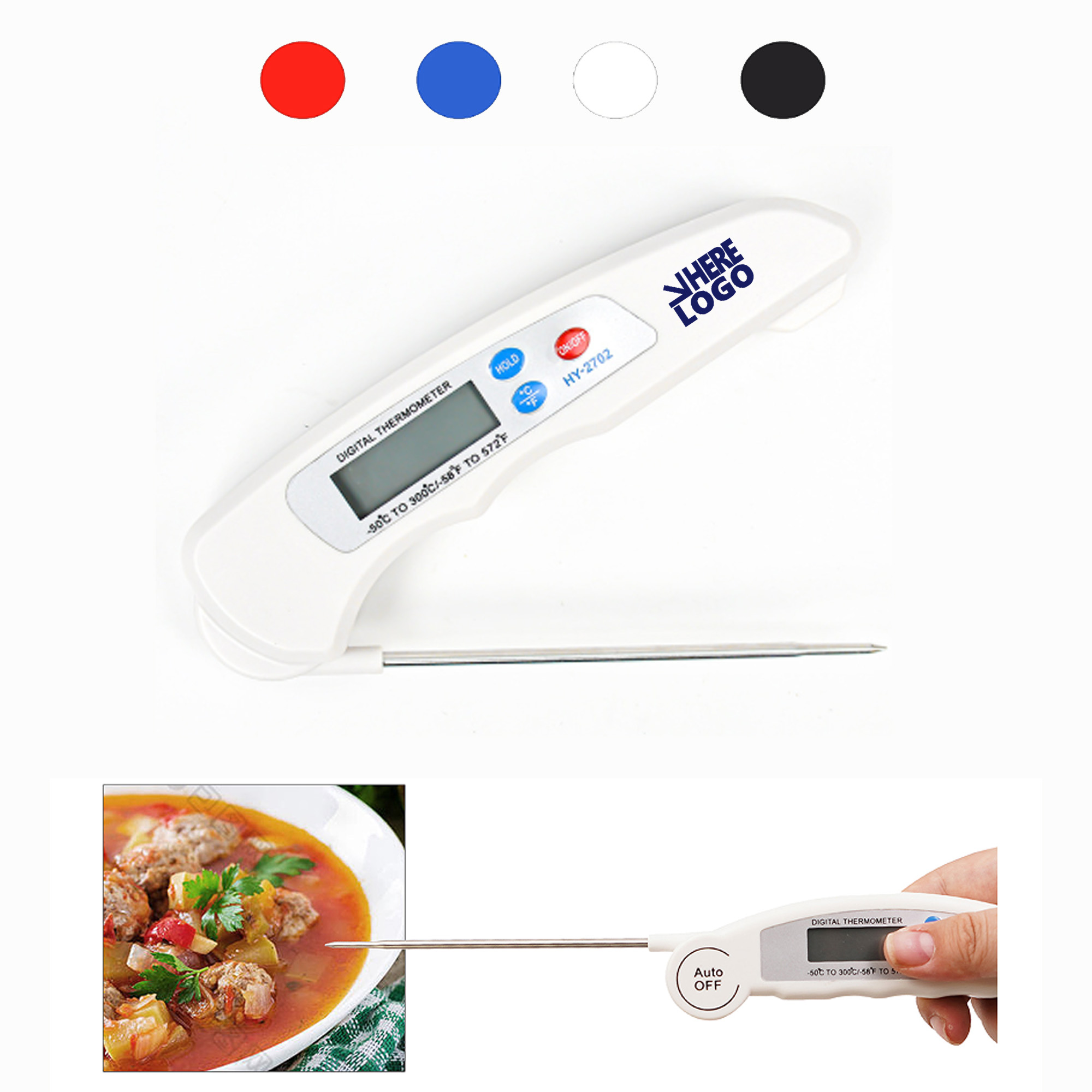 Food Survey Digital Folding Thermometer MOQ 50pcs 1