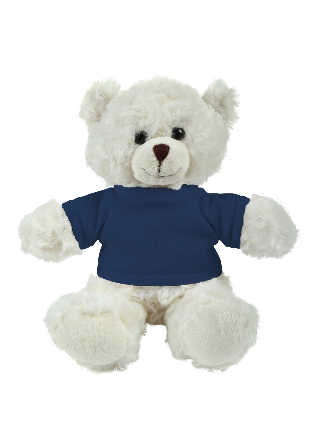 soft plush  Cream Curly Sitting Bear with t-shirt 20
