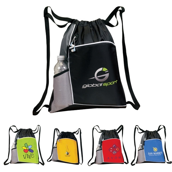 Crescent Trimmed Drawstring Bag 2