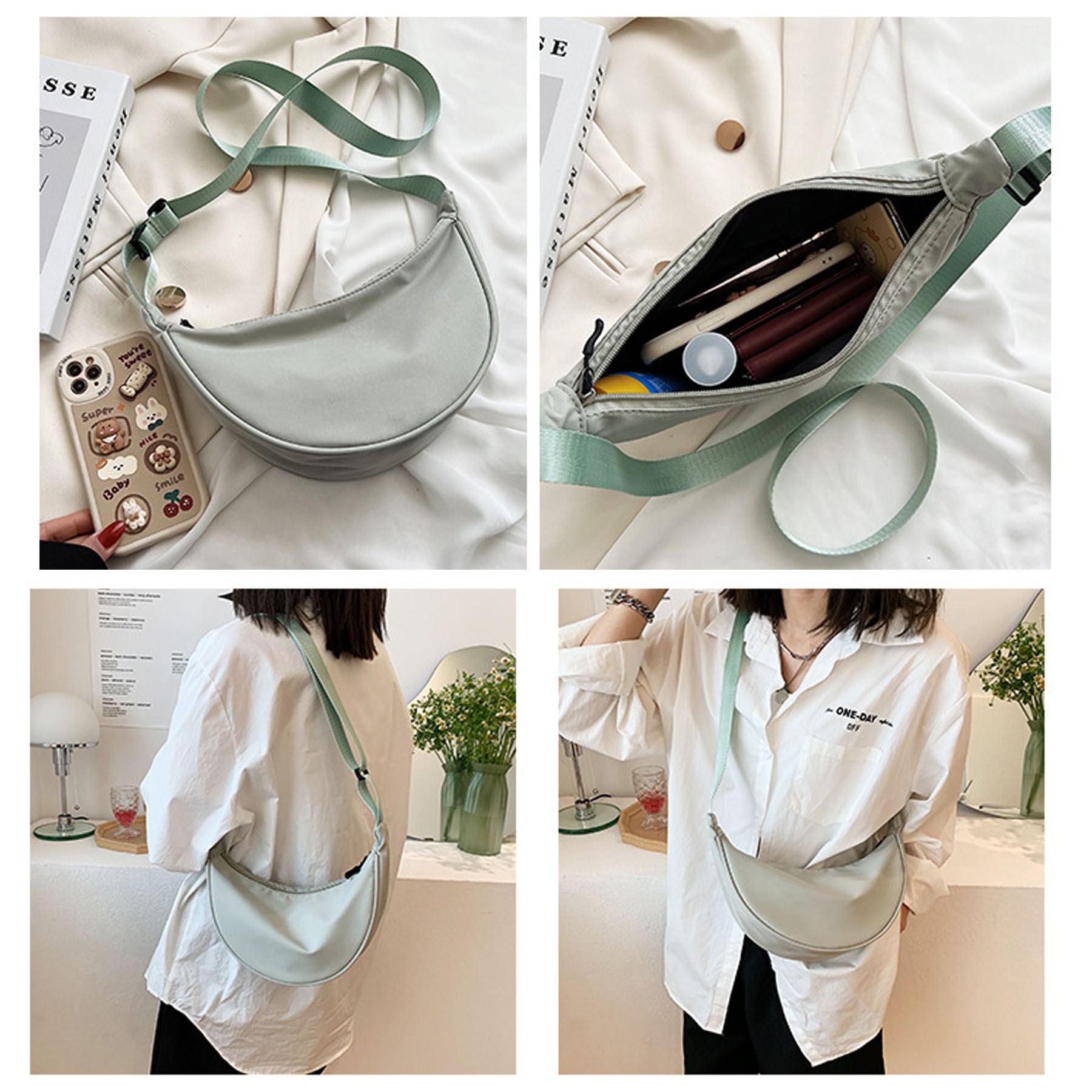 Fashion Casual Dumpling-Shape Crossbody Bag 1