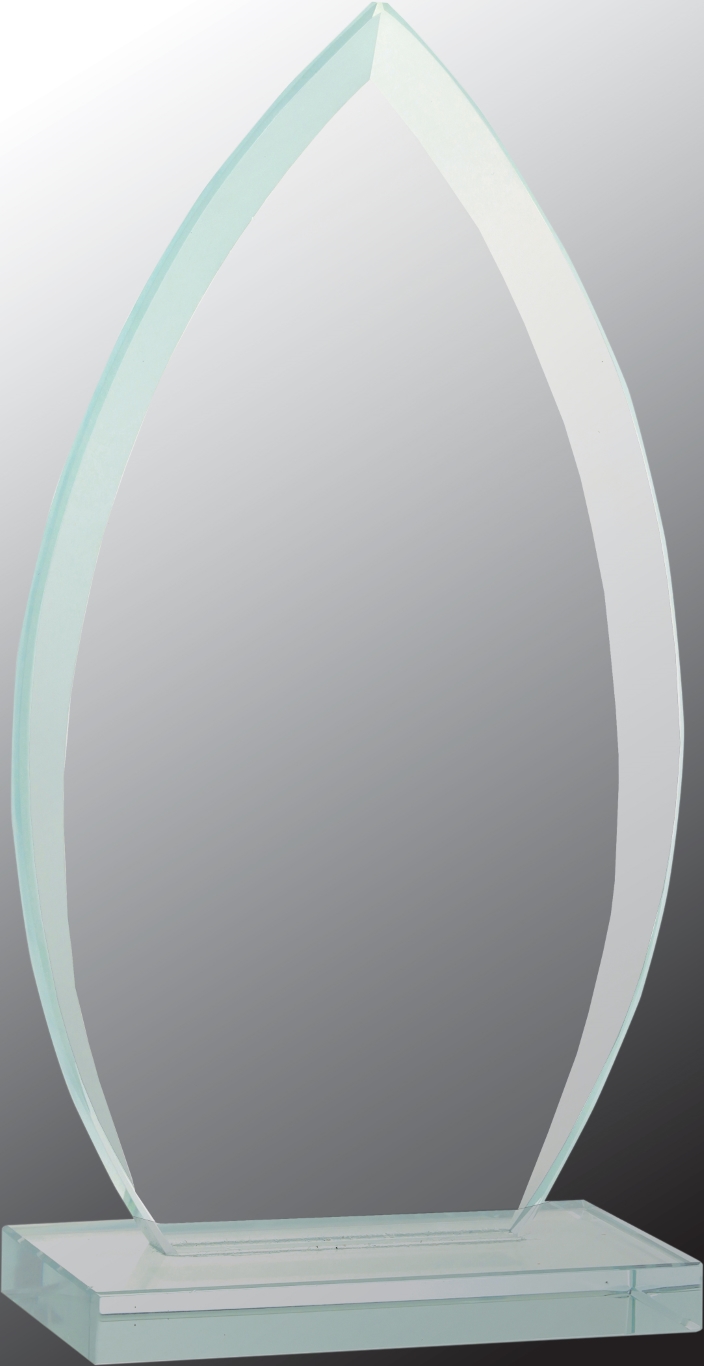 7" Oval Jade Glass Award