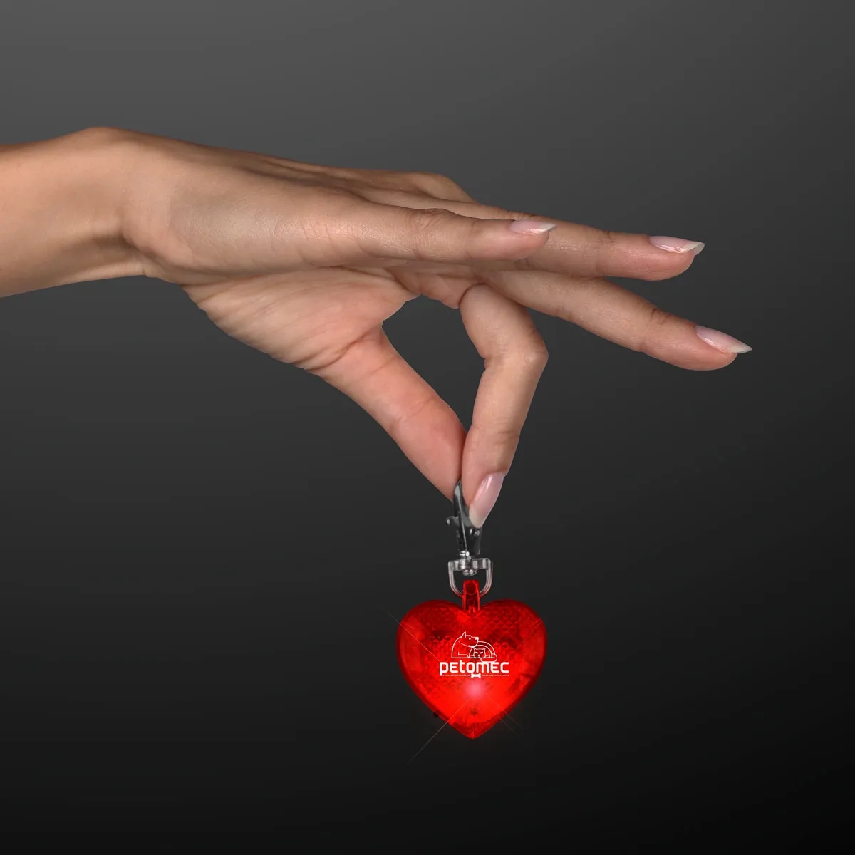 Blinking Heart Dog Light and Keychain 3
