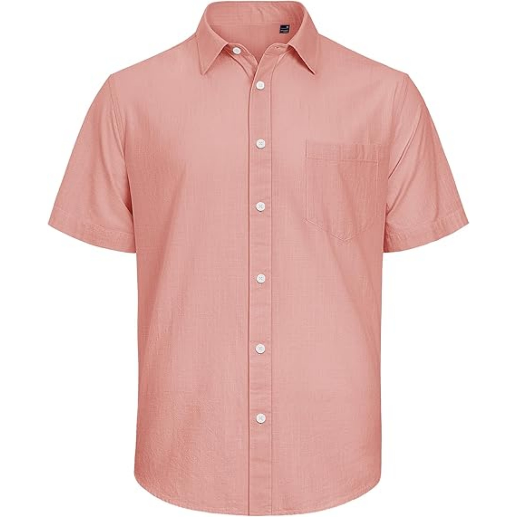 Men's Cotton Linen Short Sleeve Shirt 40