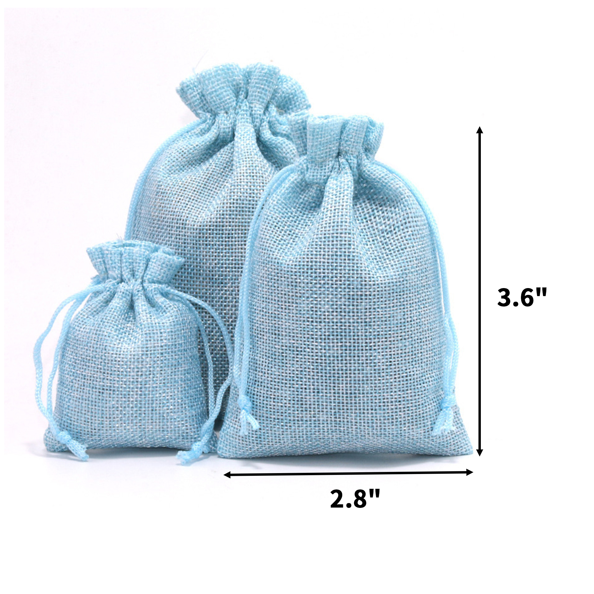 Nylon Linen Drawstring Jewelry Pouch 2