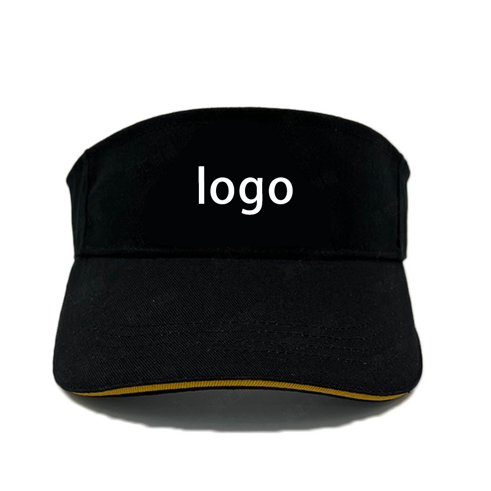 Pure cotton open-top embroidered logo print cap 4