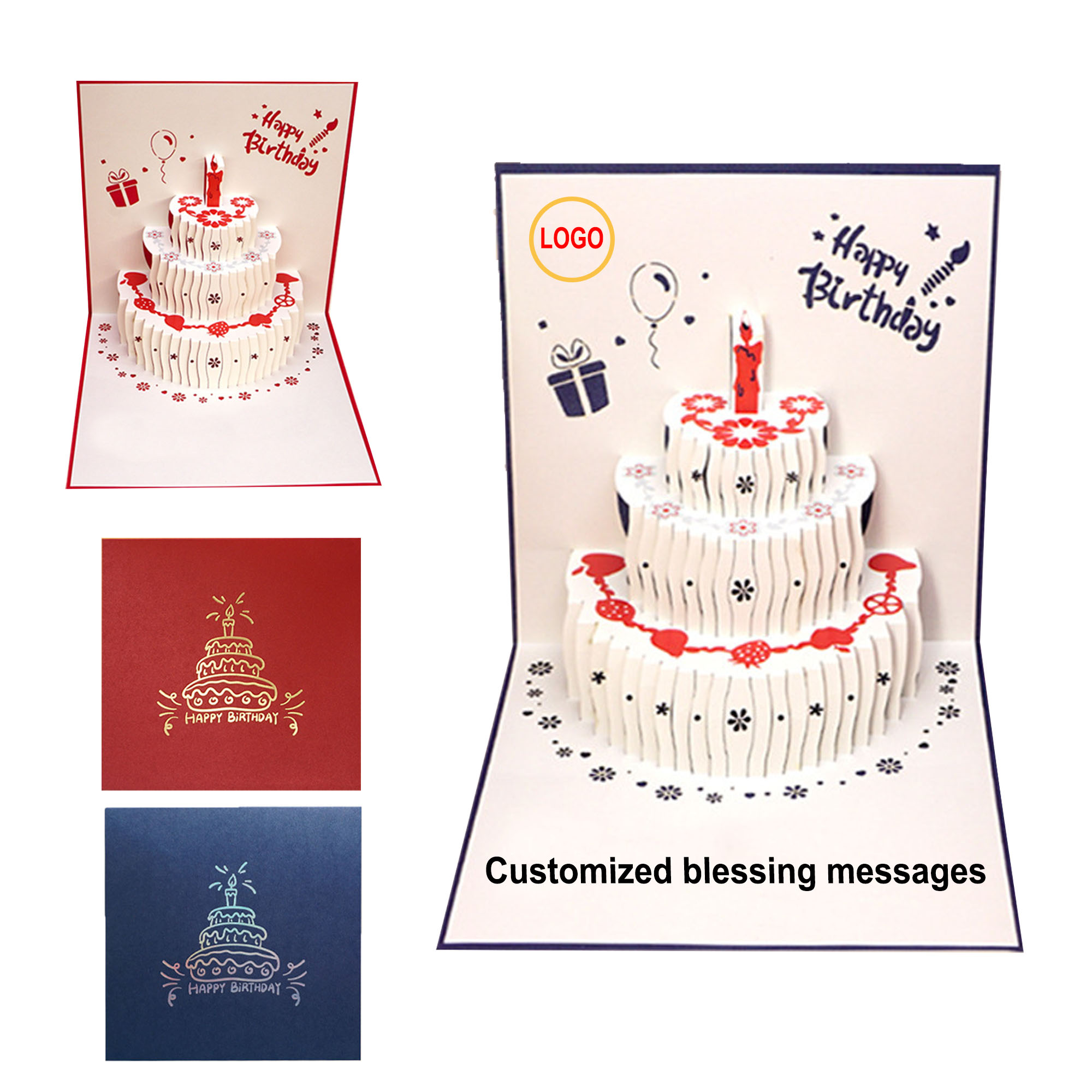 Custonm Logo Creative Birthday Card 1