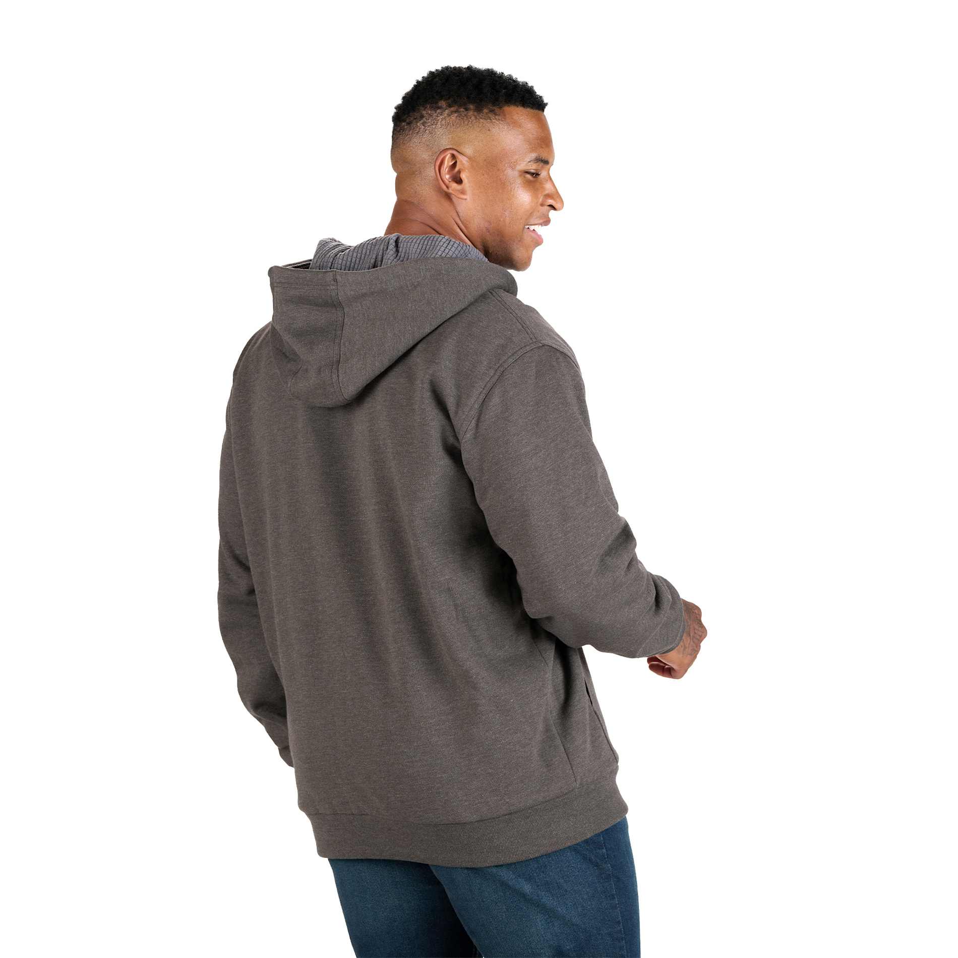 Berne Heritage Grid Fleece-Lined Zip Sweatshirt - Men's 15