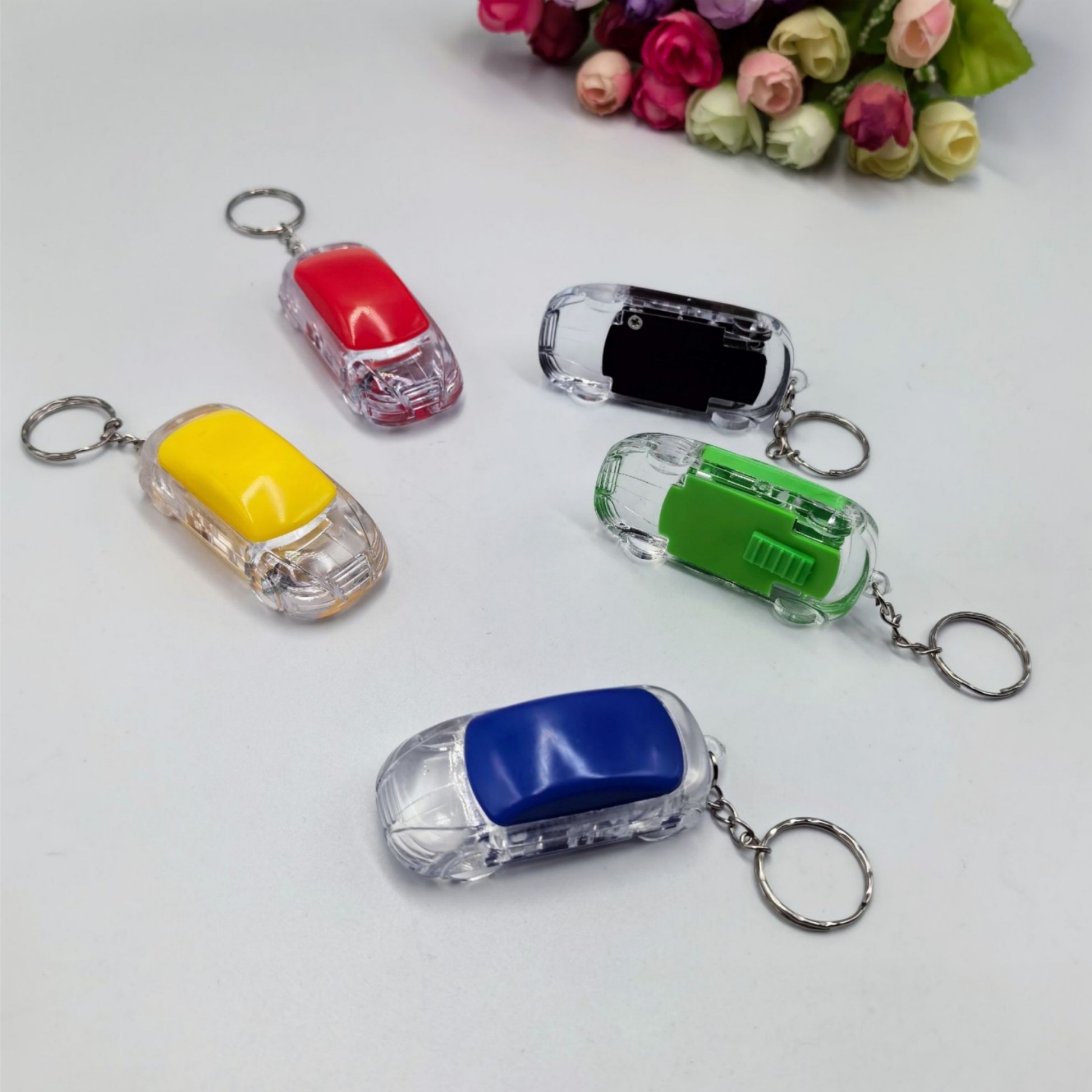 Led Light Car Shape Keychain 2