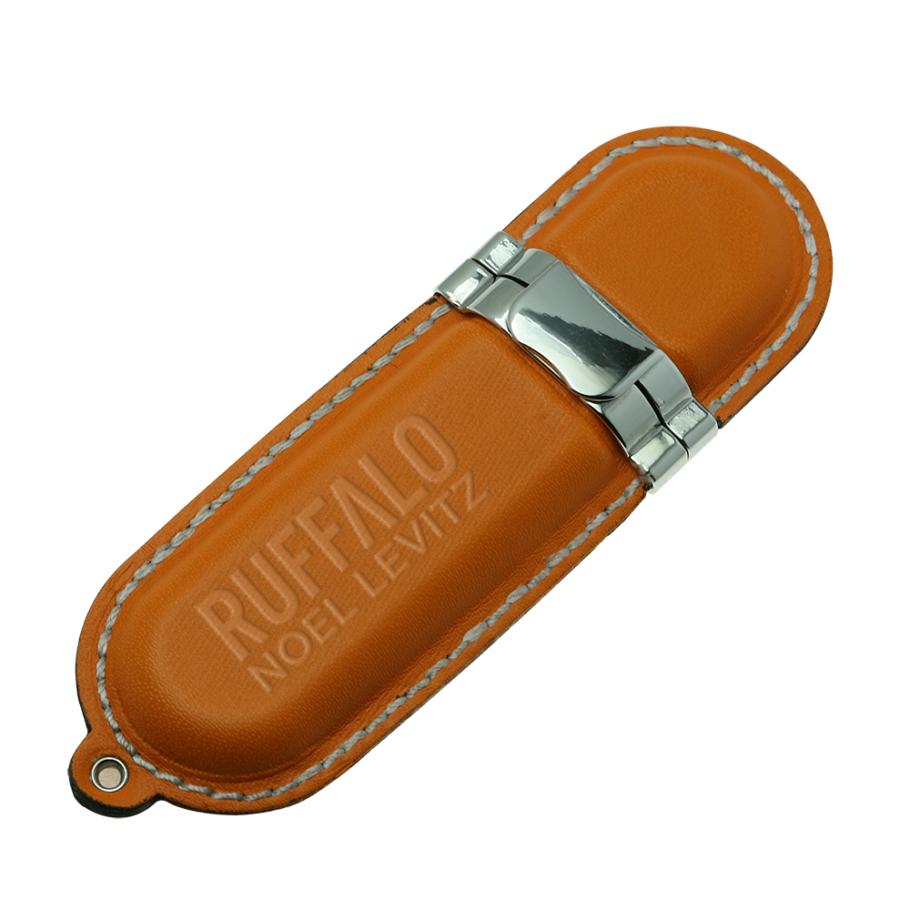 Hazelhurst Leather Round Stitch USB 4