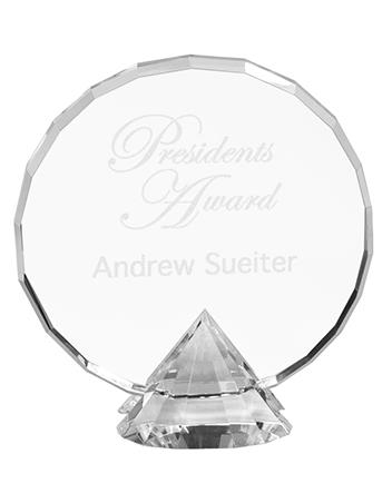 Crystal Circle on Diamond base 6.25" 2