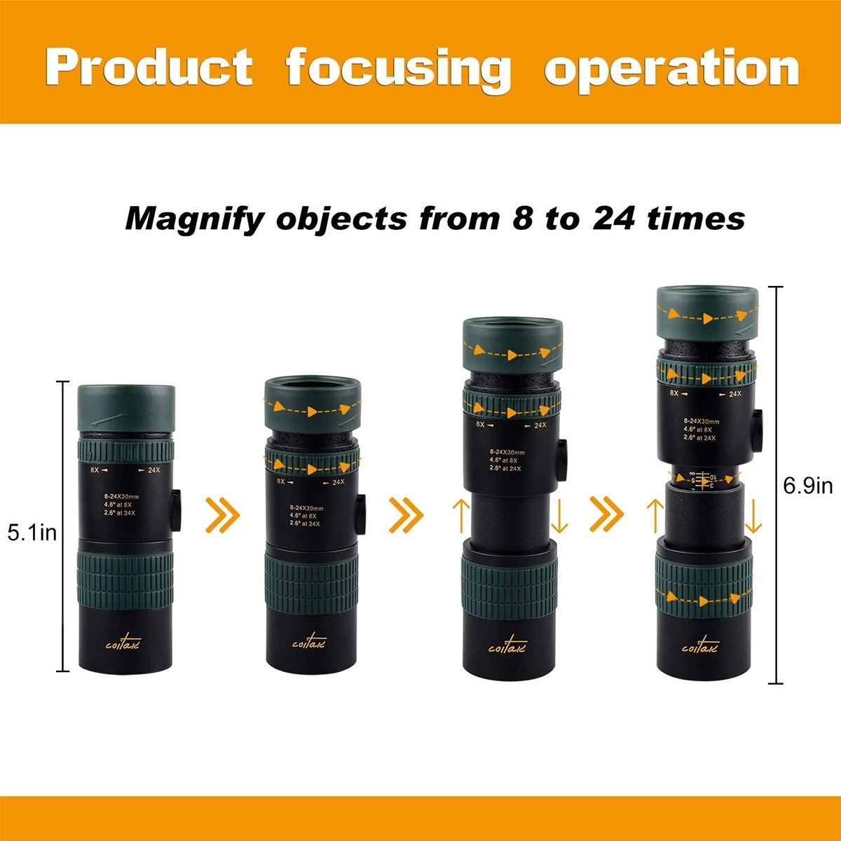 8-24X30 High Powered Monocular Scopes 3