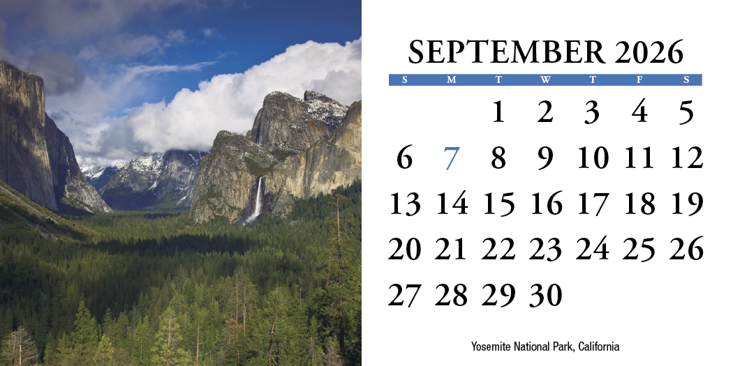 HotLine® Products Scenic America® Desk Tent Calendar 30
