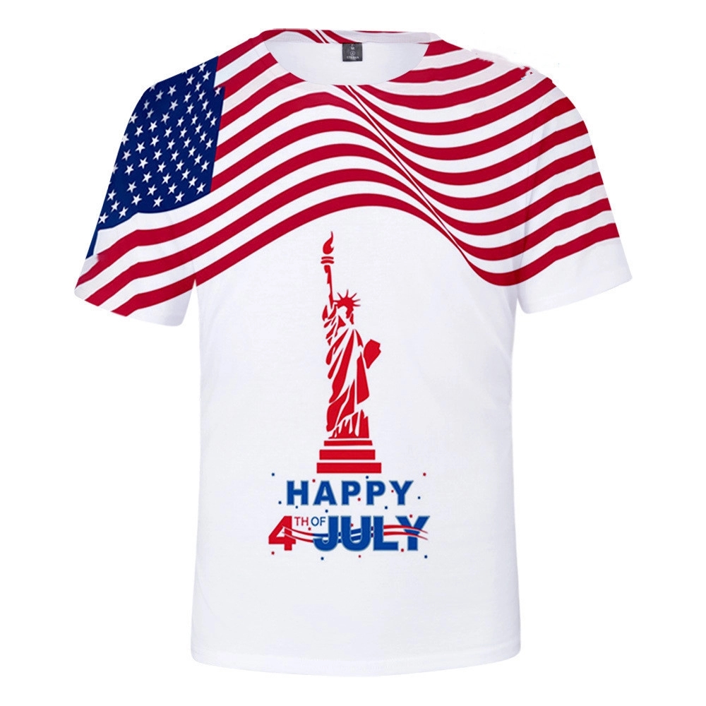 Customized  American Flag 4th of July Patriotic T-Shirt 8
