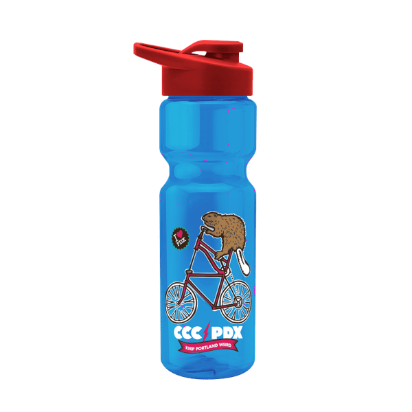 Blazer 28oz Transparent Bike Bottle w/Drink-thru Lid 273