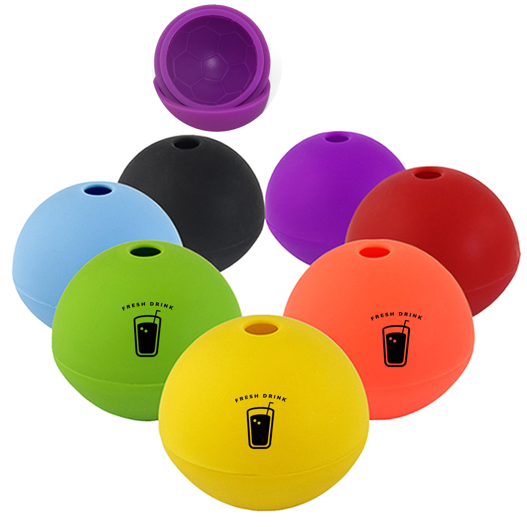 MOQ 50 Hockey Puck Shape Silicone Ice Cube Tray Mold 2