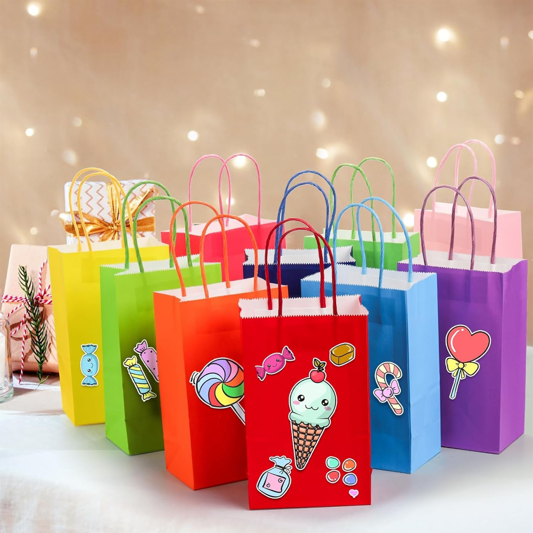 Colorful Kraft Paper Gift Bags 2