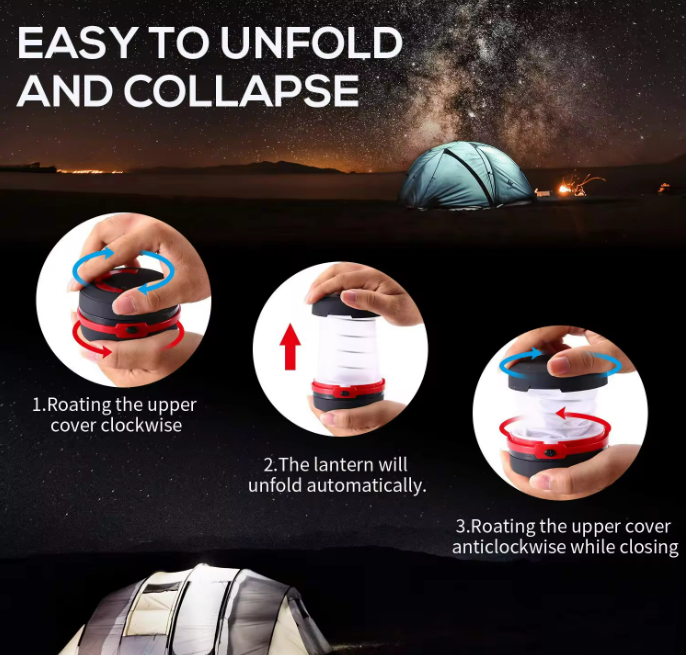 Mini Solar Powered LED Camping Lantern 3