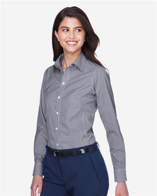 Women's Crown Collection® Gingham Check Woven Dress Shirt - D640W 57